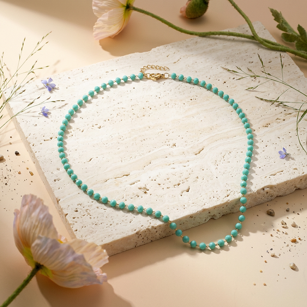 Vealia Golden Orb Chain Necklace