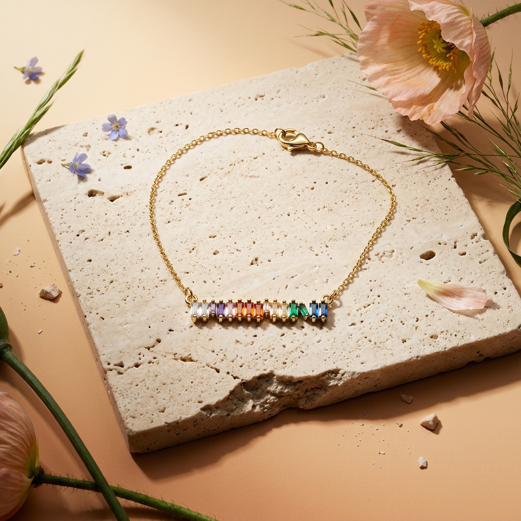 Ziolia Golden Bar Pendant Necklace