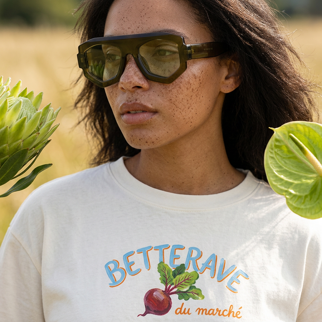 Zaeolia Acetate Geometric Oversized Frame Sunglasses