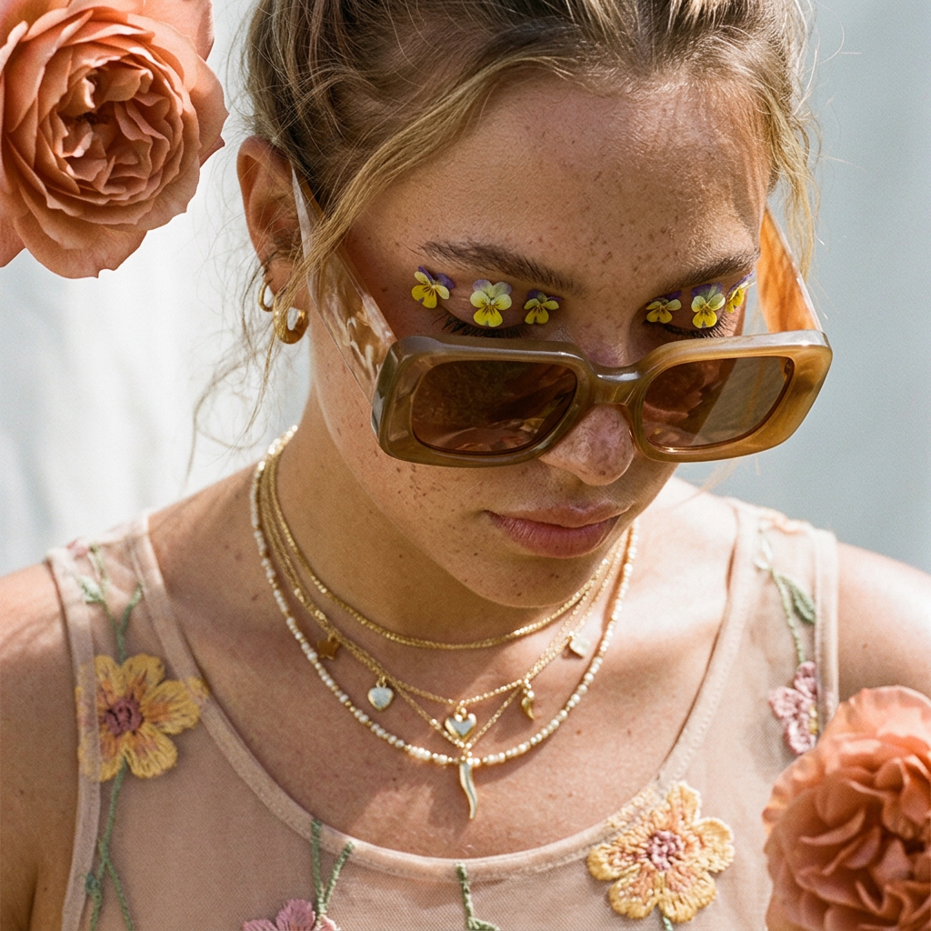 Ziania Amber Square Frame Sunglasses