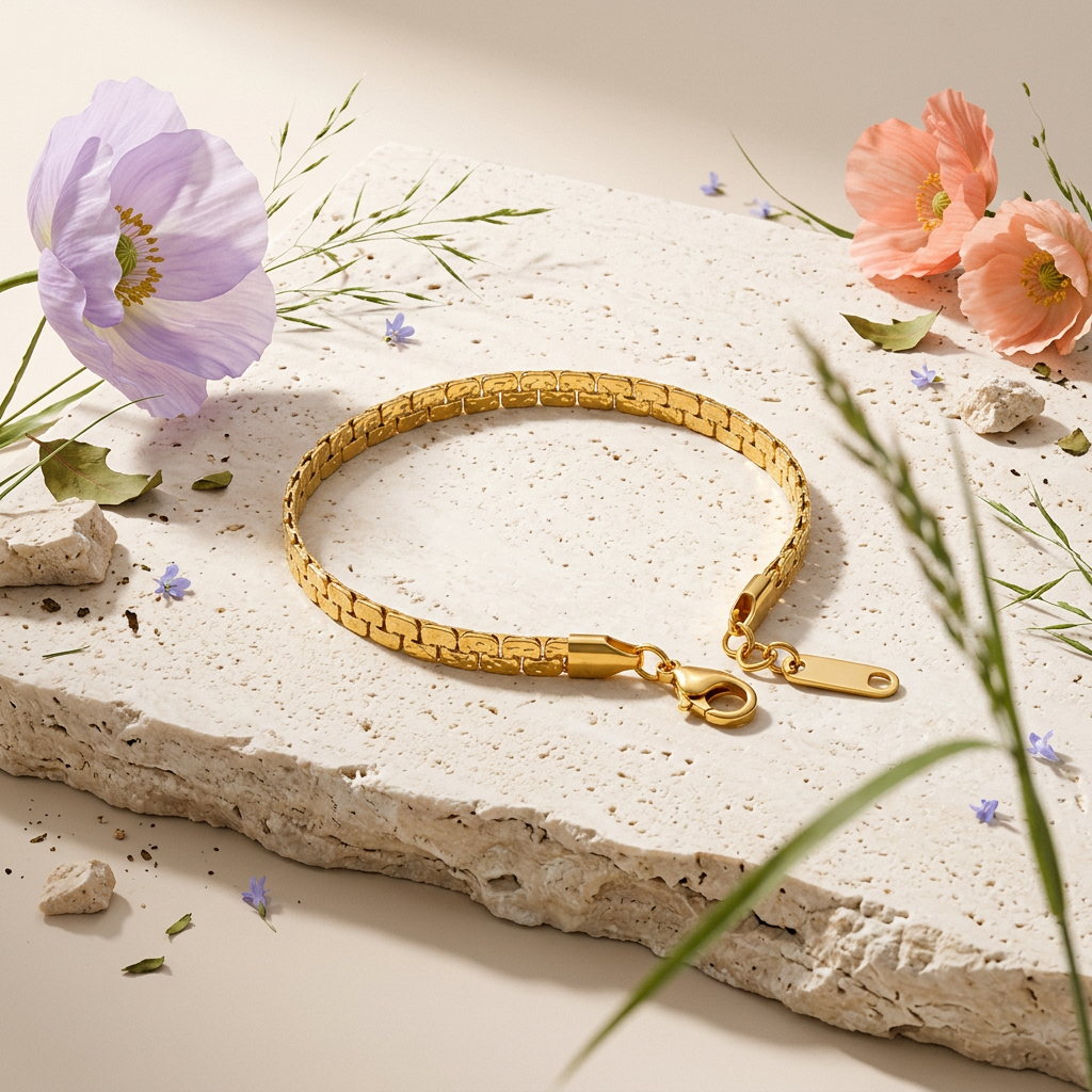 Laelia Golden Chain Link Bracelet
