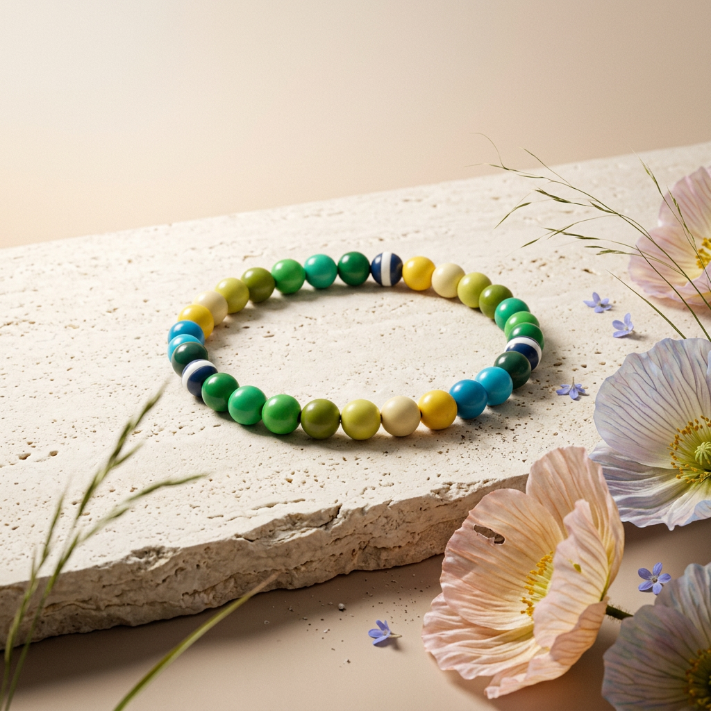 Raevia Acrylic Orb Bead Strand Bracelet