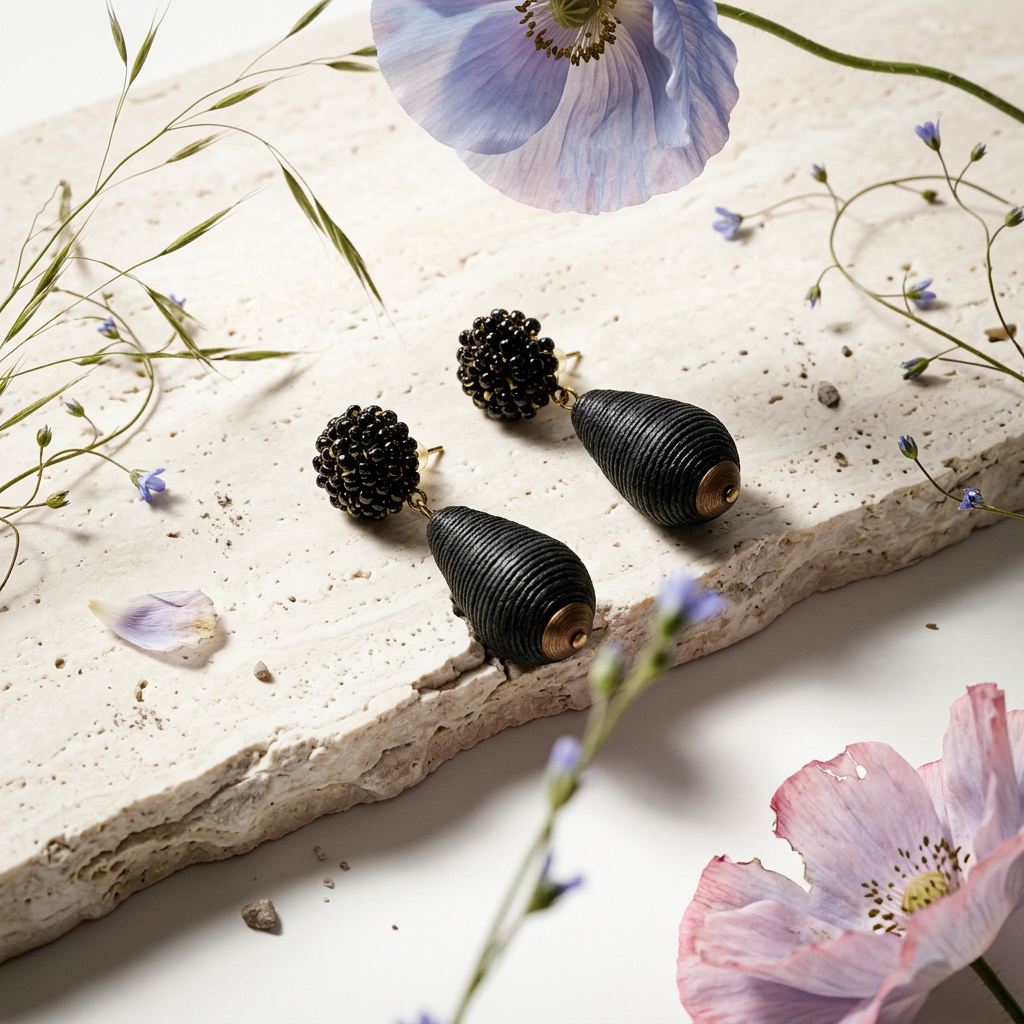 Laemia Golden Teardrop Drop earrings