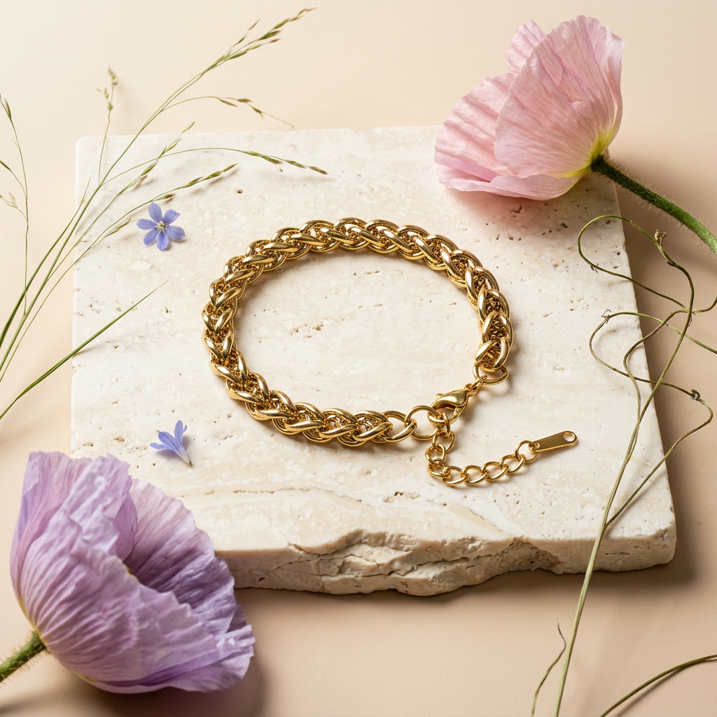 Thaelia Golden Chain Link Bracelet