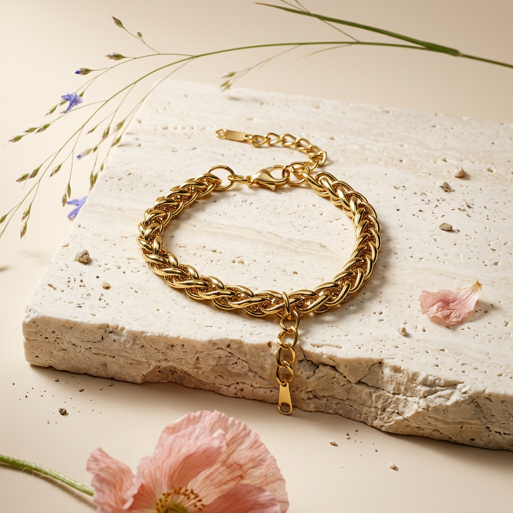 Laevia Golden Chain Link Bracelet