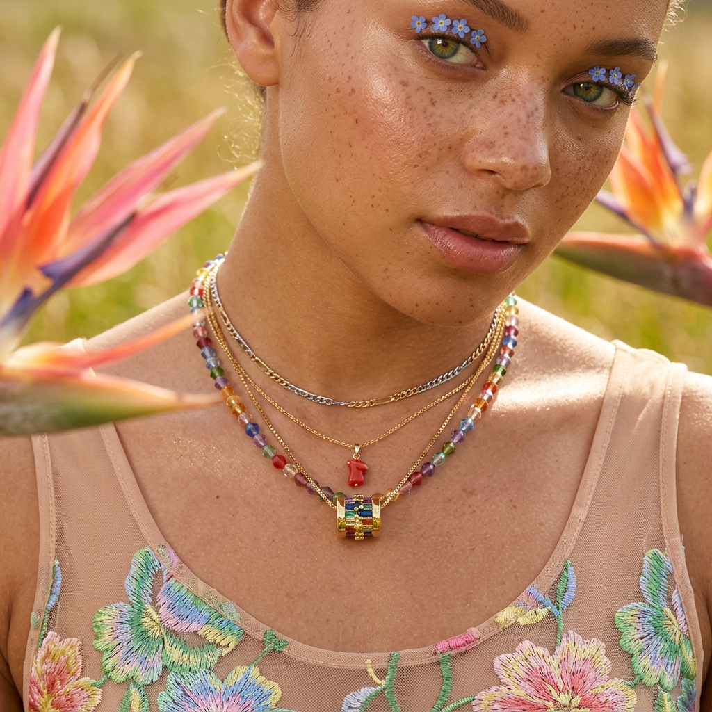 Zaelia Golden Bar Pendant Necklace