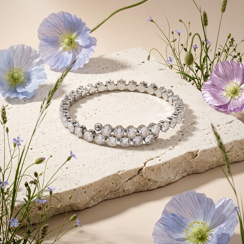Serapha Silver Orb Tennis Bracelet