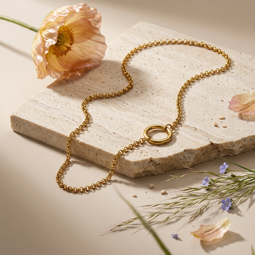 Zealia Golden Halo Pendant Necklace