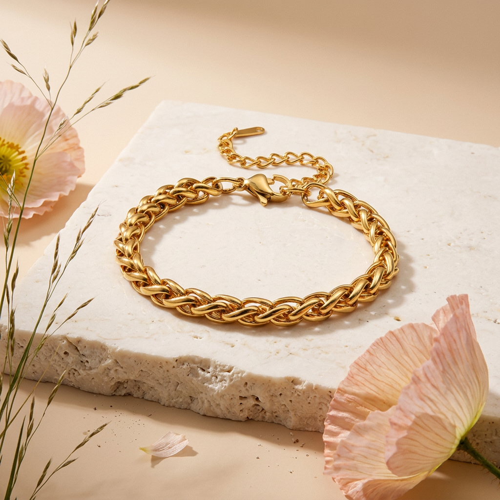 Raelia Golden Link Chain Bracelet