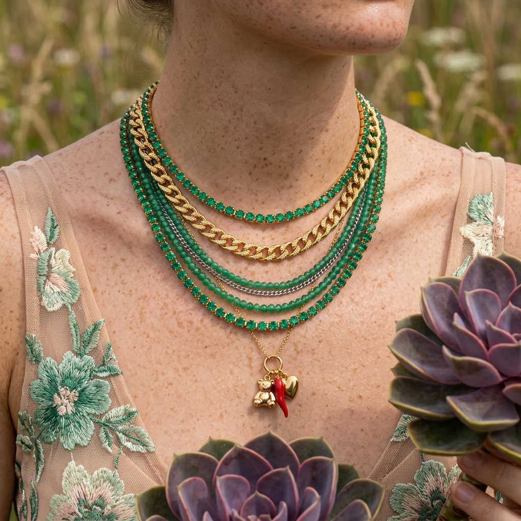 Raelia Golden Chain Choker Necklace