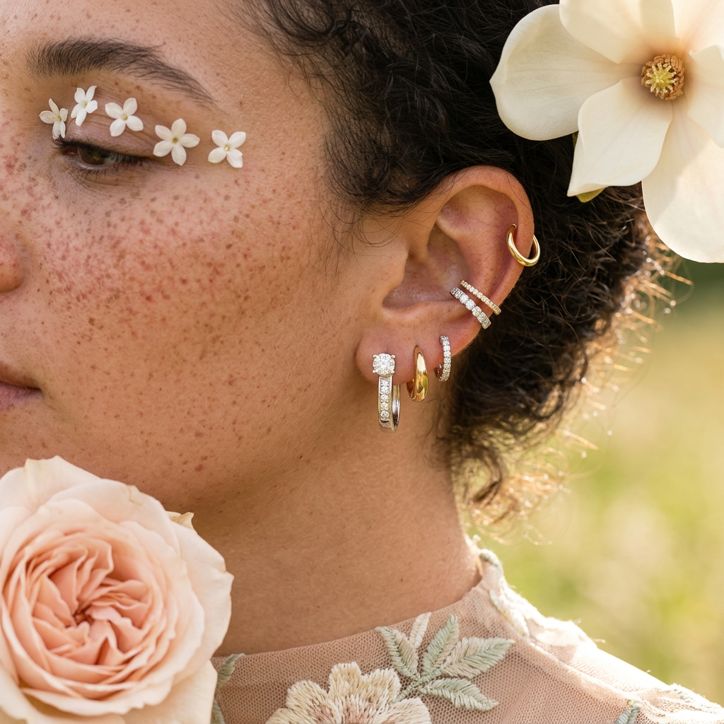 Zevia Silver Orb Huggie Earrings