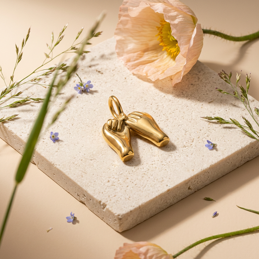 Raelia Golden Hands Pendant Charm