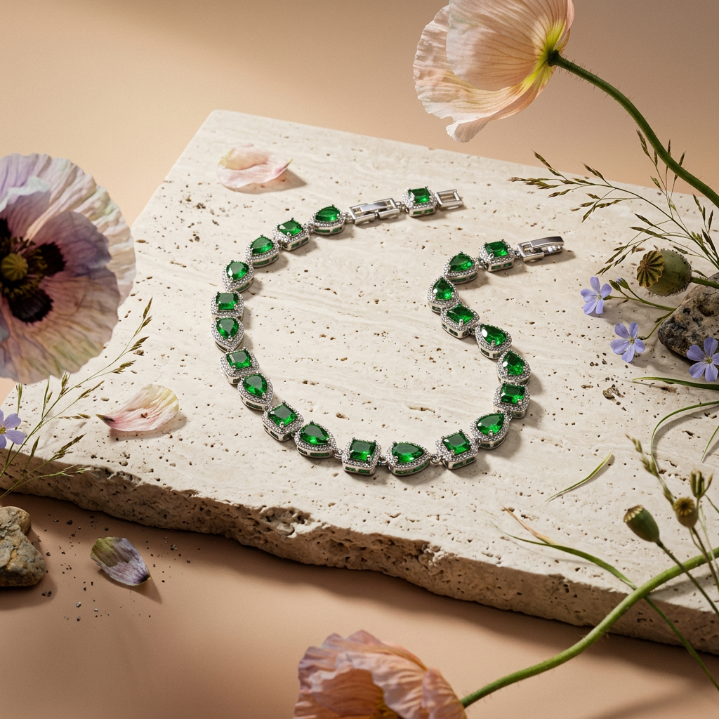 Raeolia Silver Drop Tennis Necklace