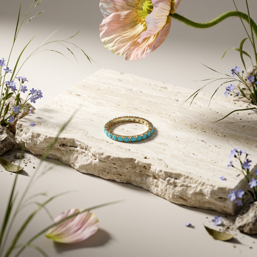 Zialia Golden Orb Stacking Band Ring
