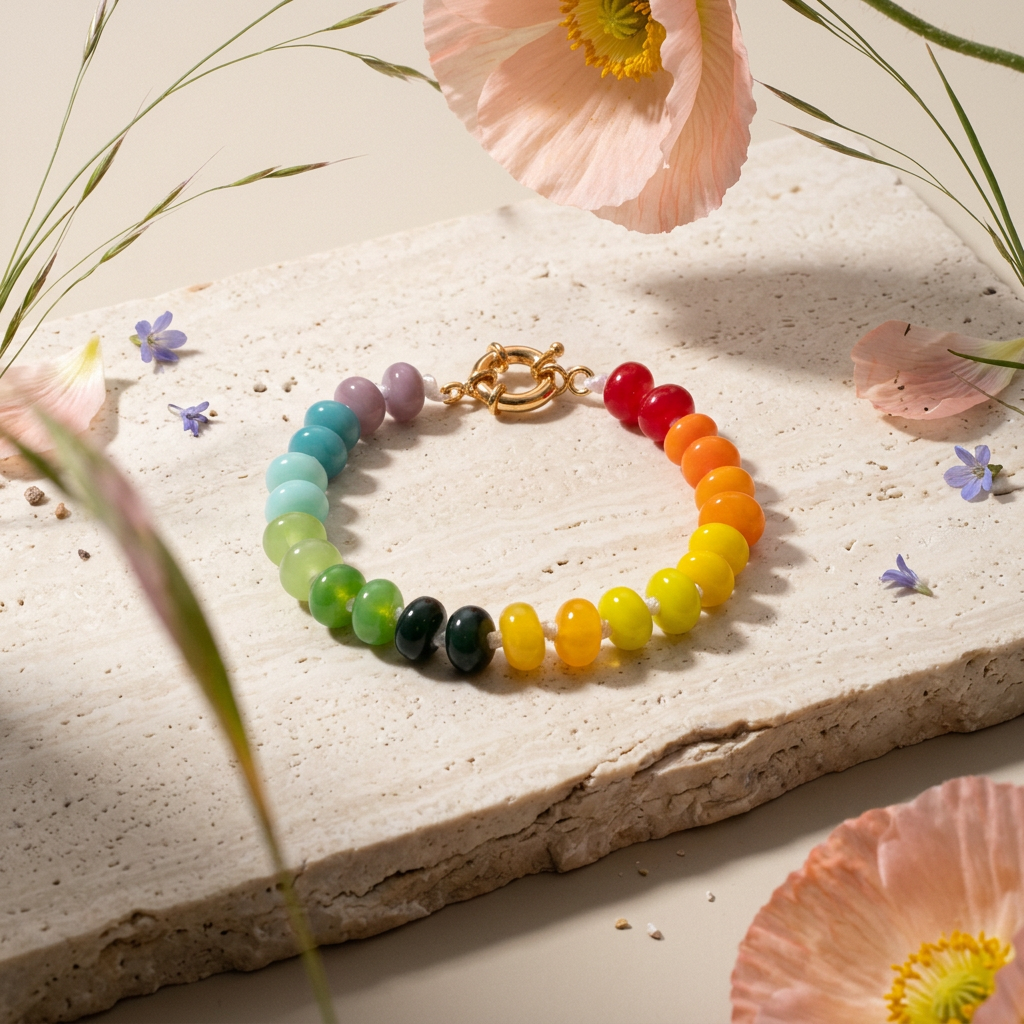 Zoumia Golden Orb Strand Bracelet