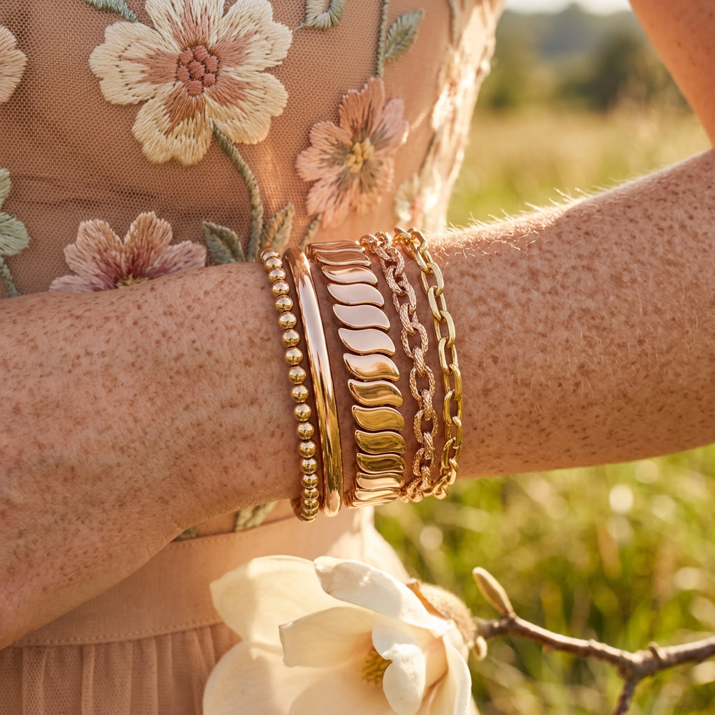Kionia Rose Gold Chain Bracelet