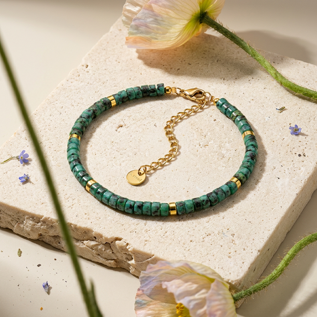 Bealina Golden Disc Bead Strand bracelet