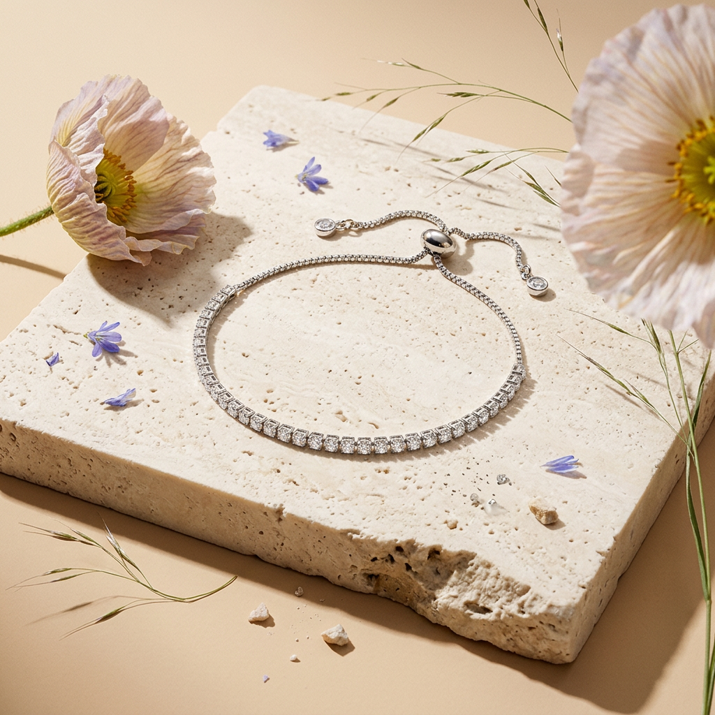 Zeilia Silver Chain Tennis Bracelet