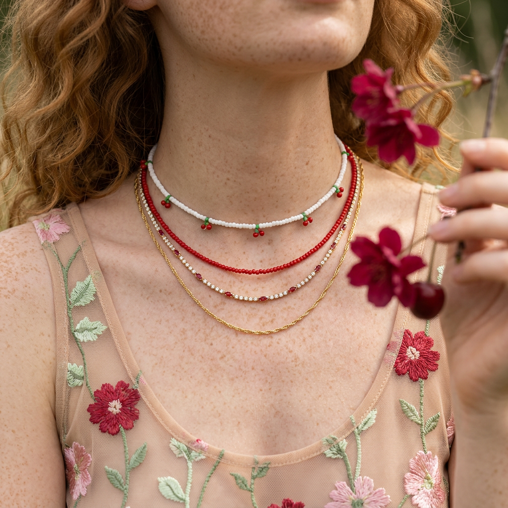 Reolia Golden Cluster Choker Necklace