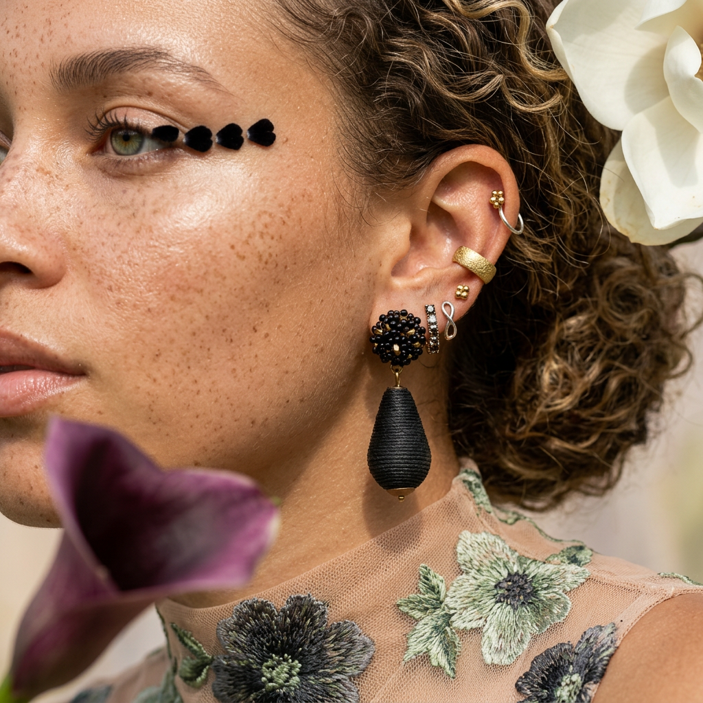 Laemia Golden Teardrop Drop earrings