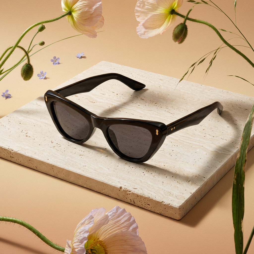 Liovia Golden Cat-Eye Shades Sunglasses