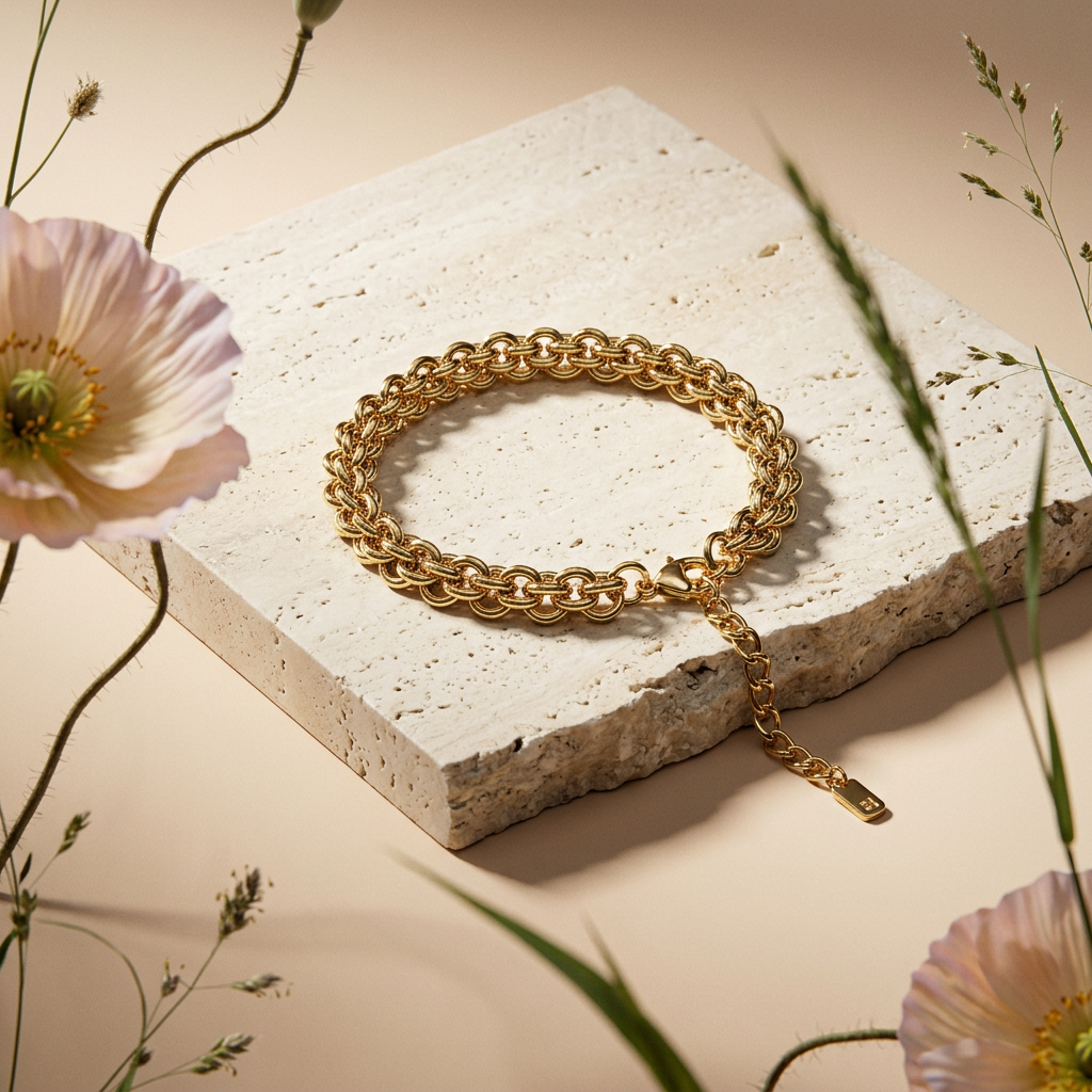 Vealia Golden Rope Chain Bracelet