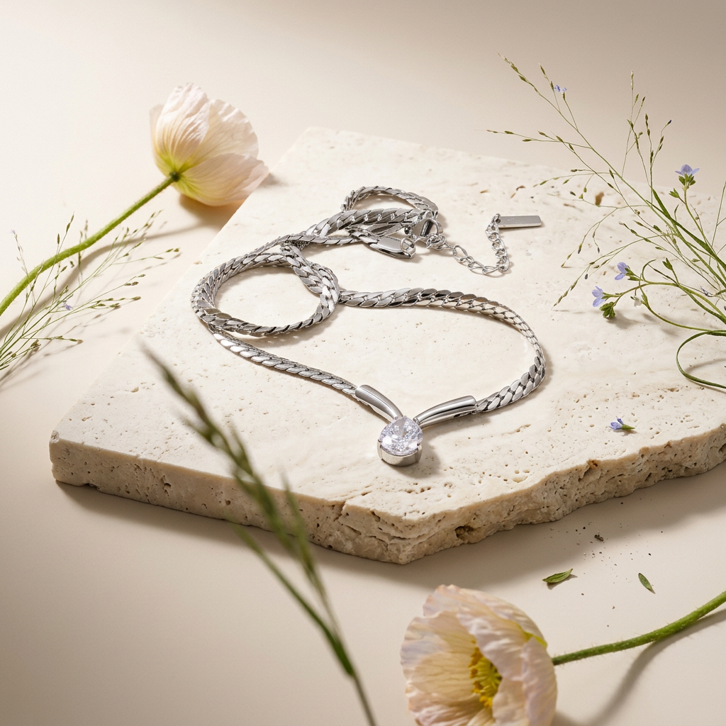 Maelia Silver Orb Pendant Necklace