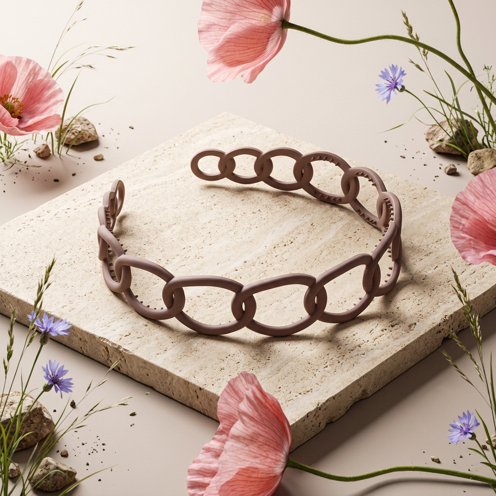 Ziania Matte Resin Link Headband hair