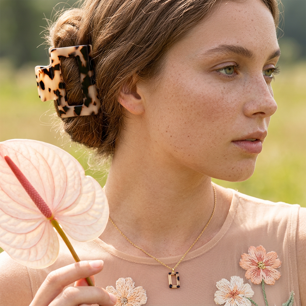 Vealia Tortoise Rectangle Claw hair