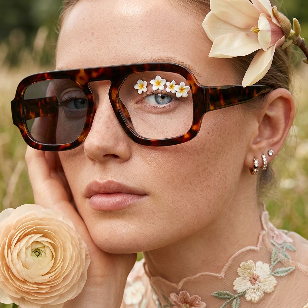 Liovia Tortoiseshell Square Frame Sunglasses