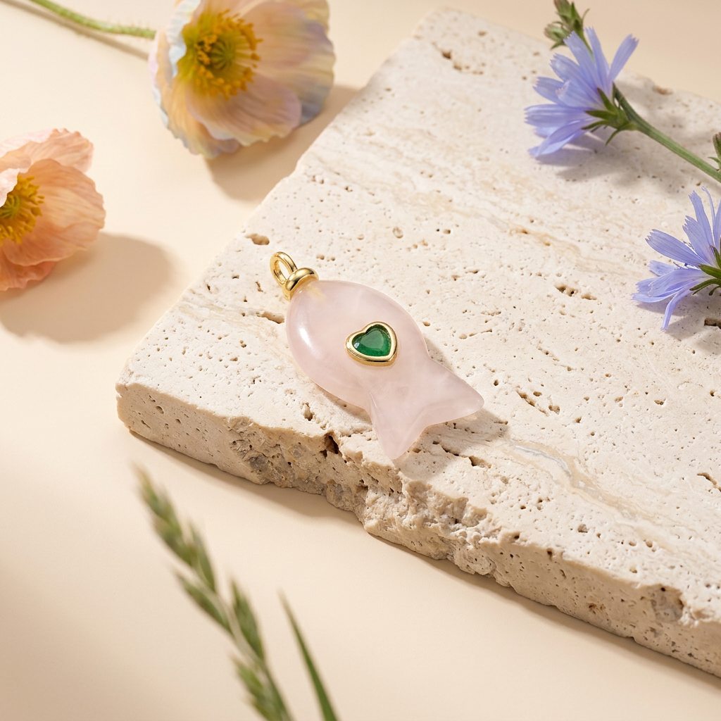 Gealina Golden Fish Pendant Necklace