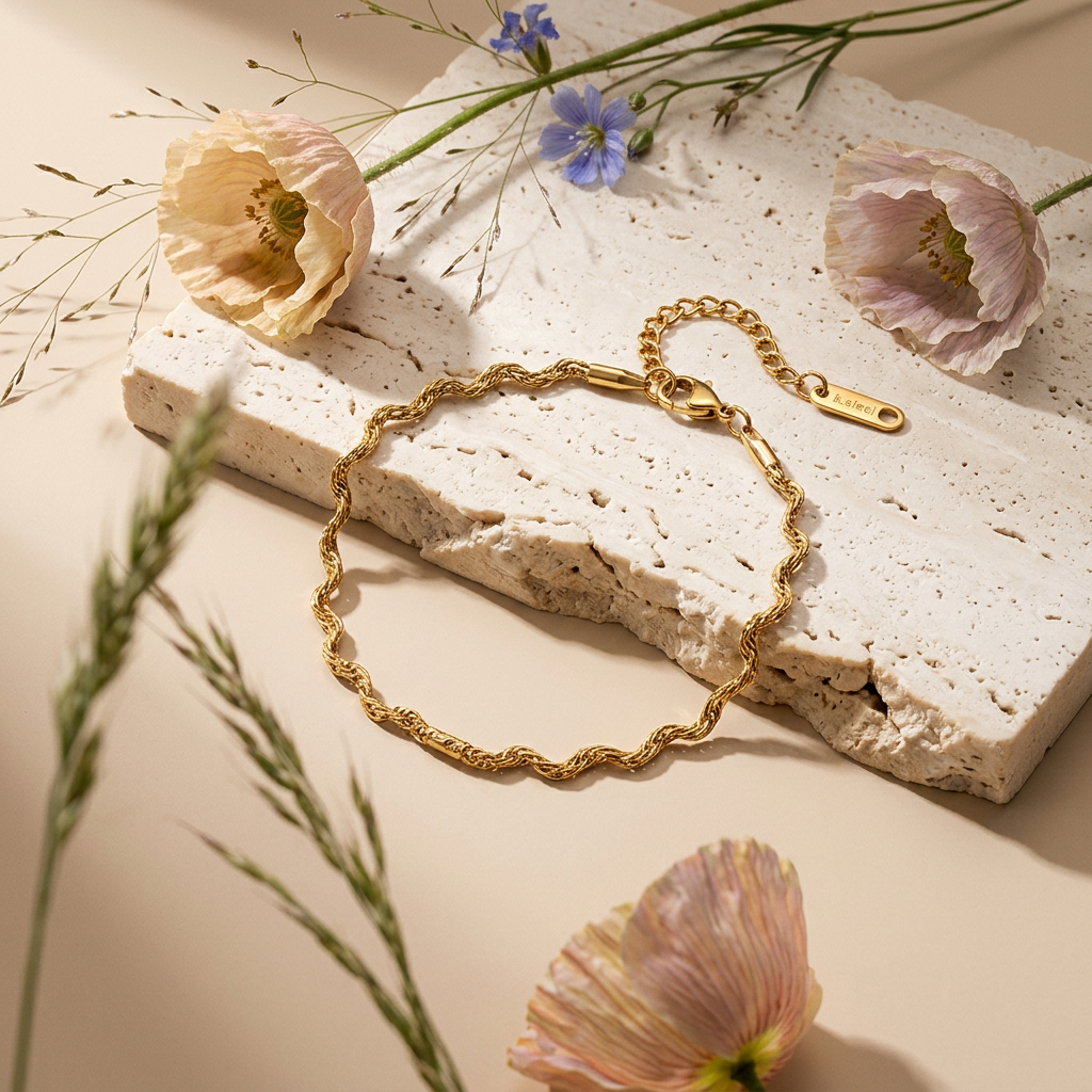 Siolia Yellow Gold Chain Chain Bracelet