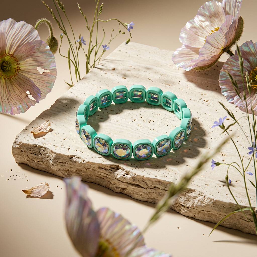 Thalenia Silver Cushion Link Bracelet