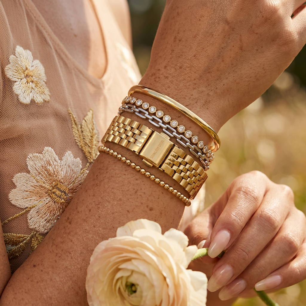 Mielia Golden Link Band bracelet