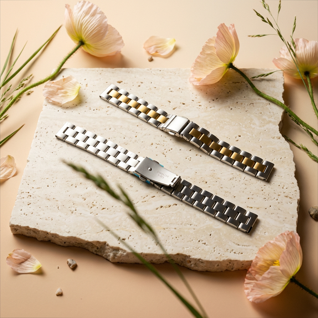 Thaevia Mixed Metal Link Bracelet bands.