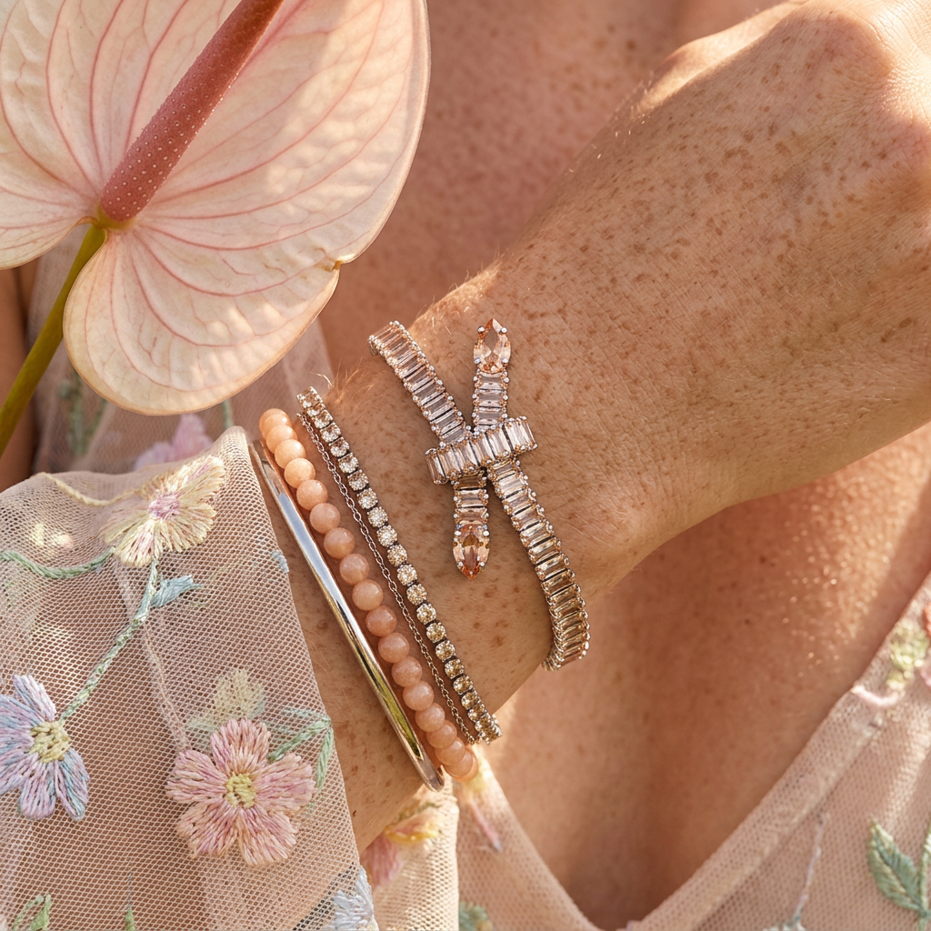Liovia Silver Baguette Tennis bracelet