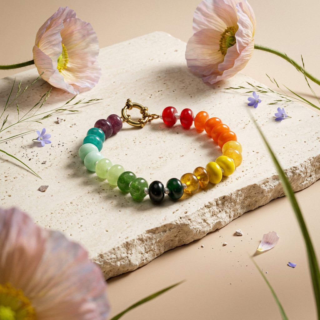 Laevia Golden Orb Strand Bracelet