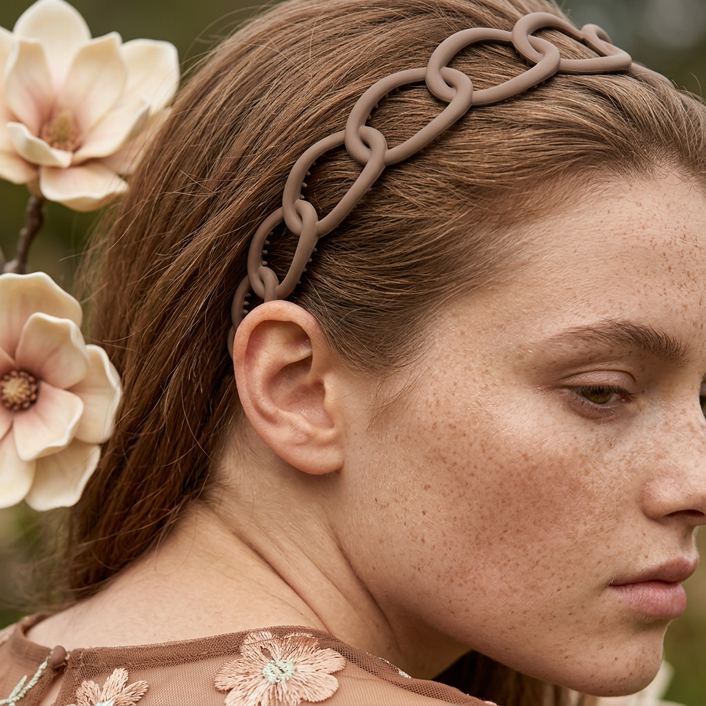 Ziania Matte Resin Link Headband hair
