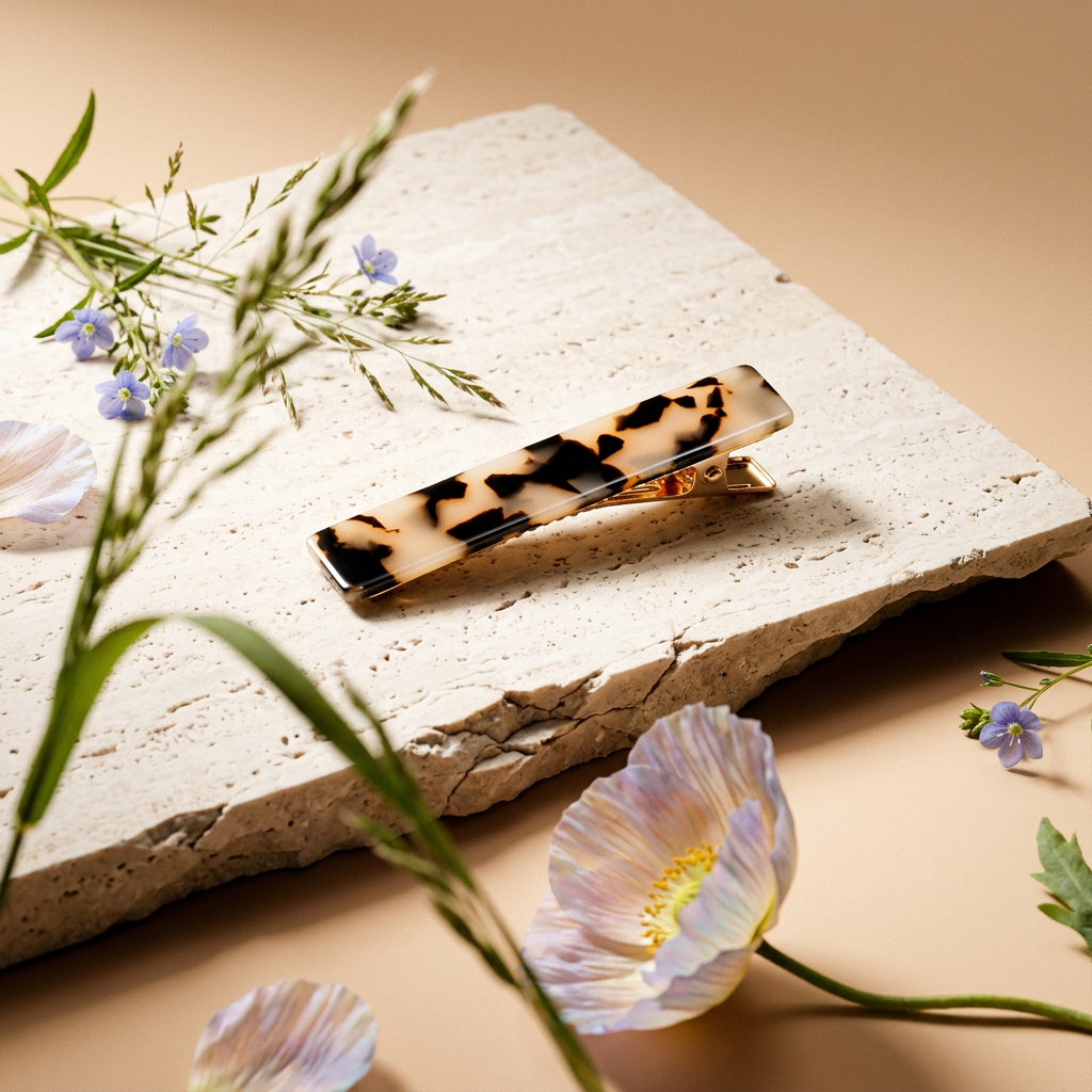 Ziolia Golden Bar Barrette hair