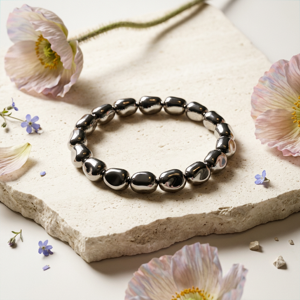 Riovia Silver Orb Bead Bracelet