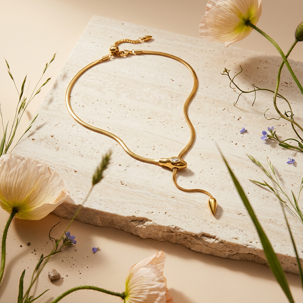 Vaelia Golden Drop Pendant necklace