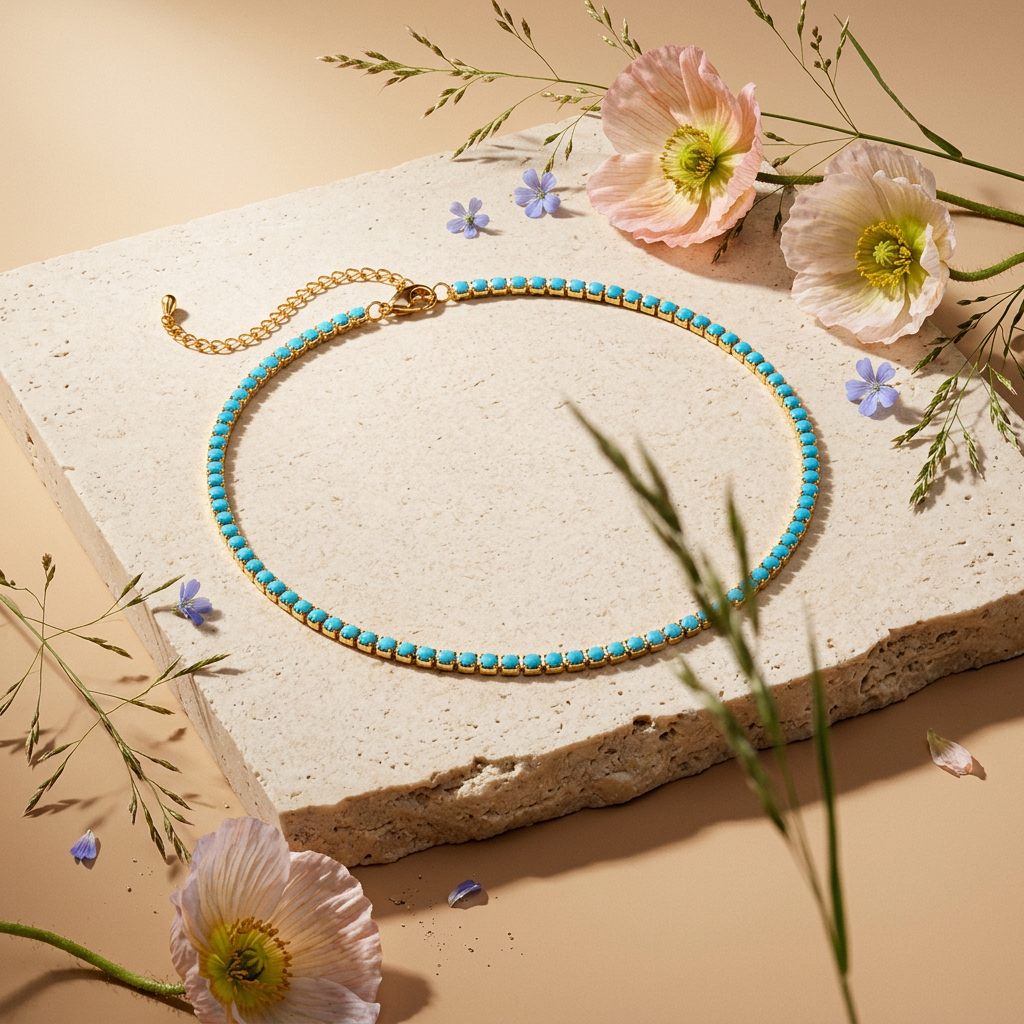 Vaelia Golden Orb Choker Necklace
