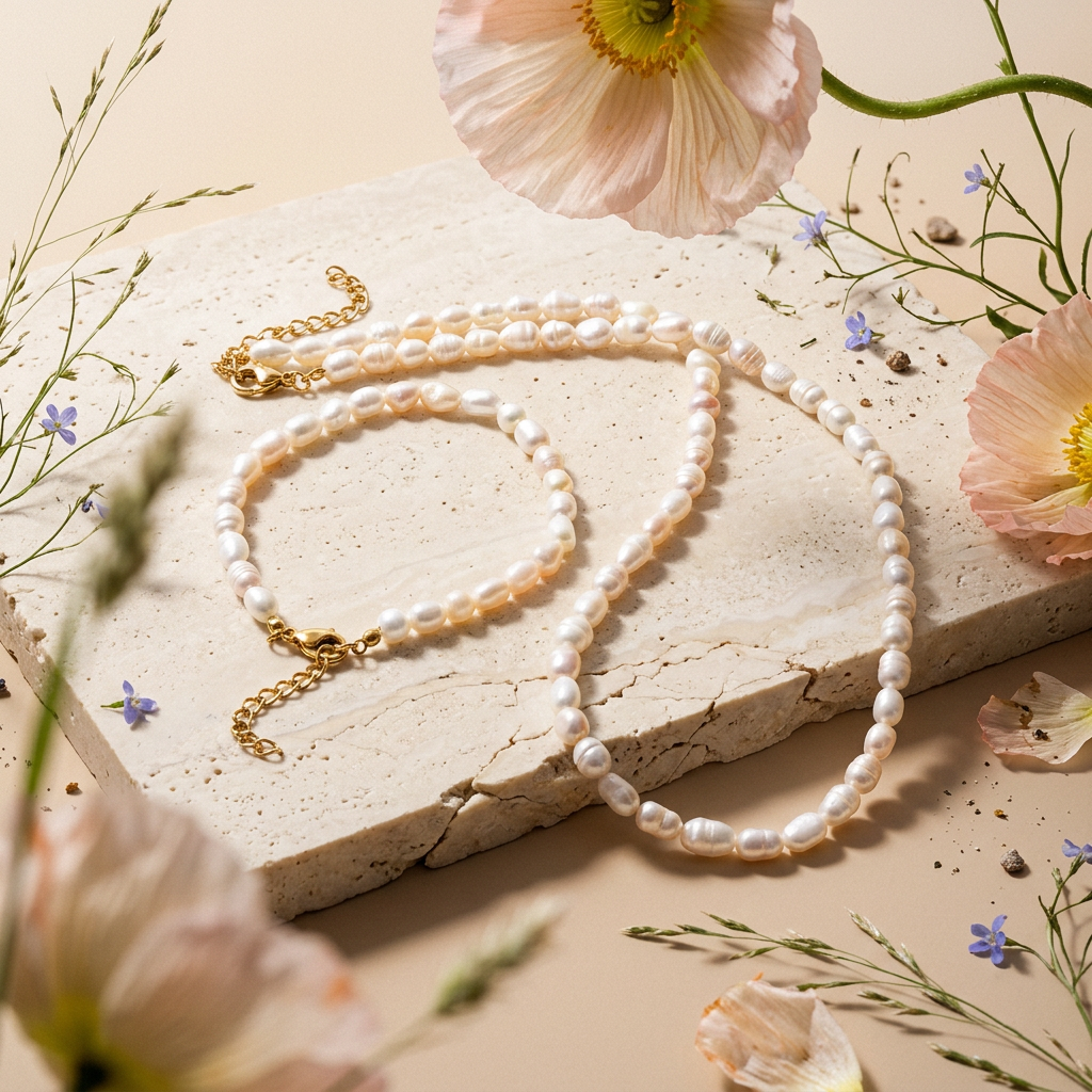 Maelia Golden Pearl Strand Necklace