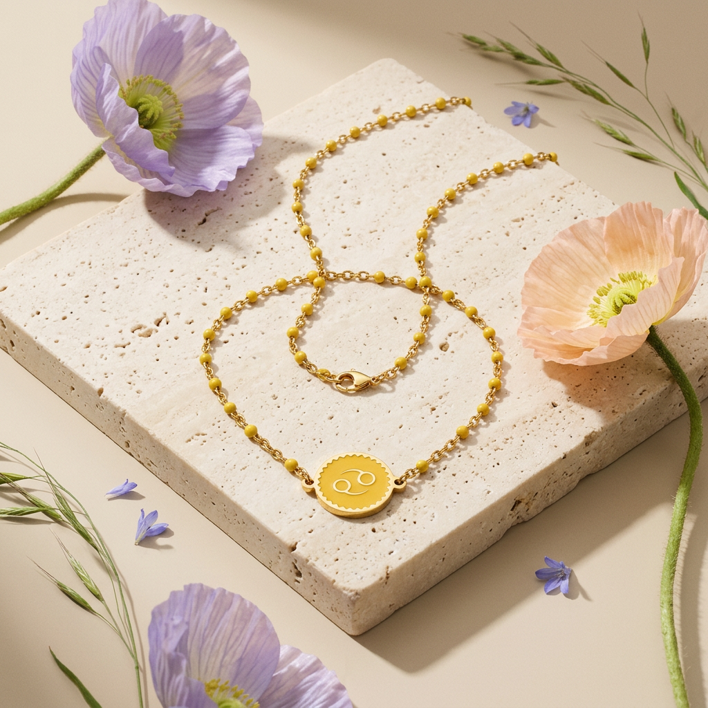 Ziolia Golden Disc Pendant Necklace