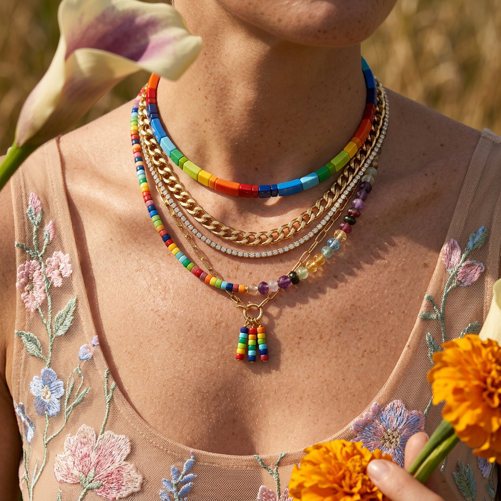 Maelia Acrylic Bar Choker Necklace
