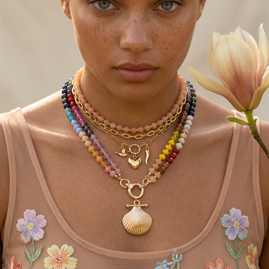 Liora Golden Shell Pendant Charm