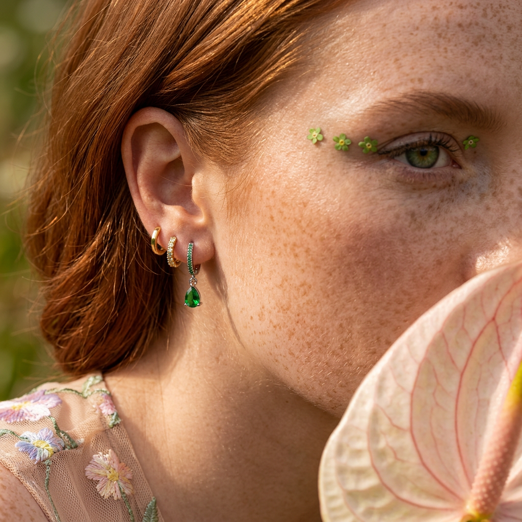 Giolia Silver Pear Drop Huggie Earrings