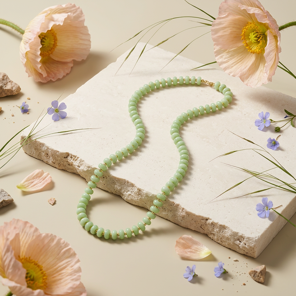 Beorea Golden Bead Strand Necklace