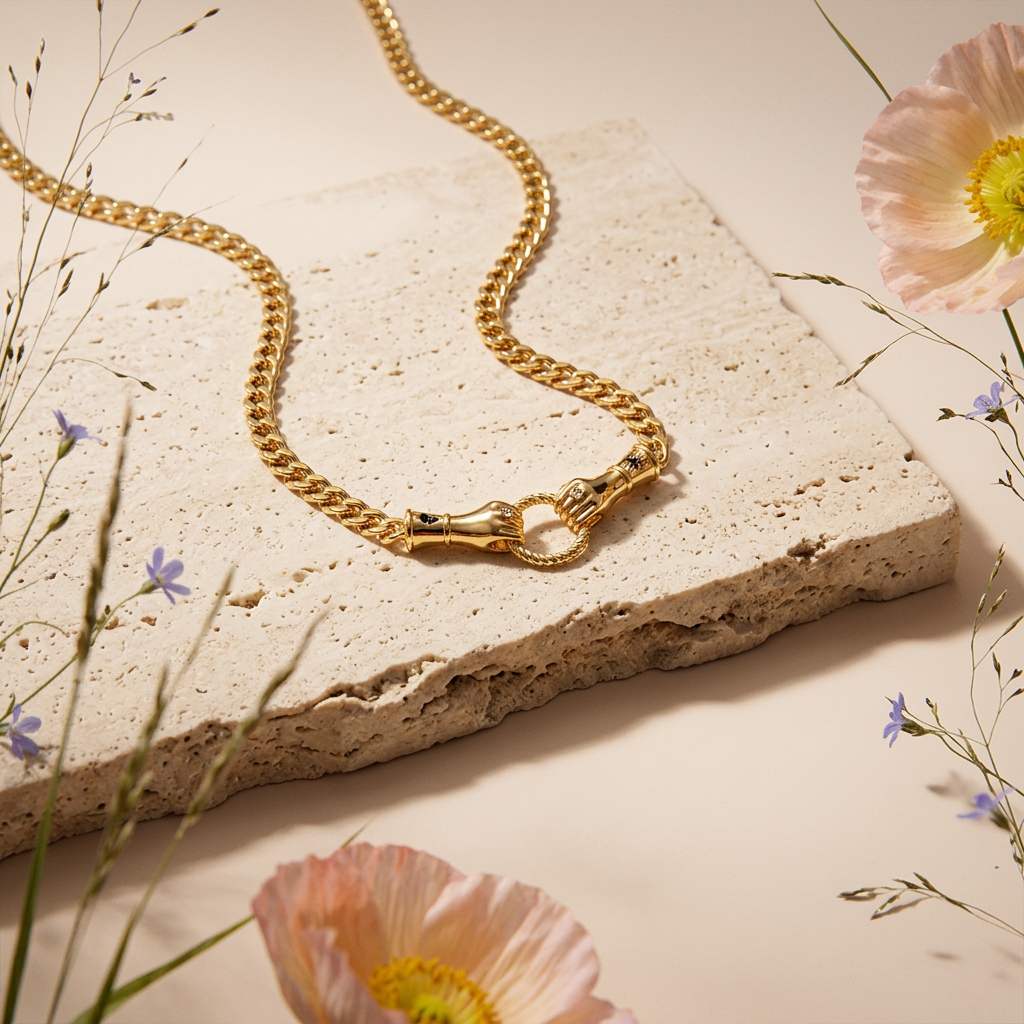 Viomia Golden Link Chain Necklace
