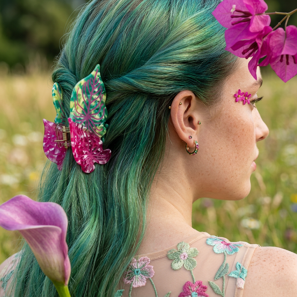Liania Acrylic Leaf Claw Hair
